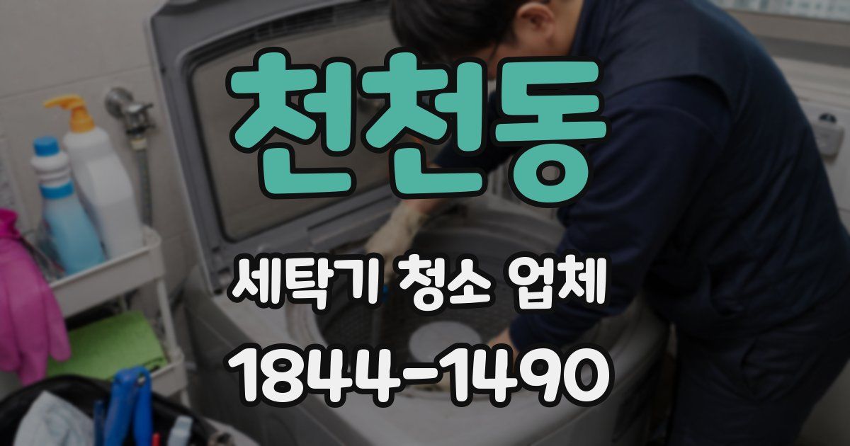천천동 세탁기 청소 업체