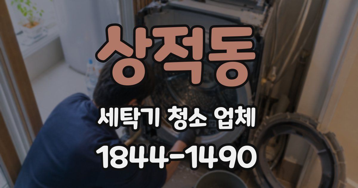 상적동 세탁기 청소 업체