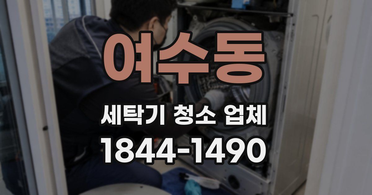 여수동 세탁기 청소 업체