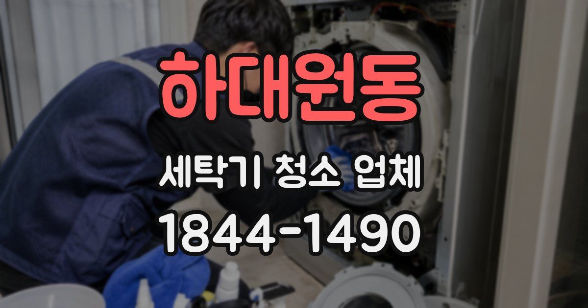 하대원동 세탁기 청소 업체