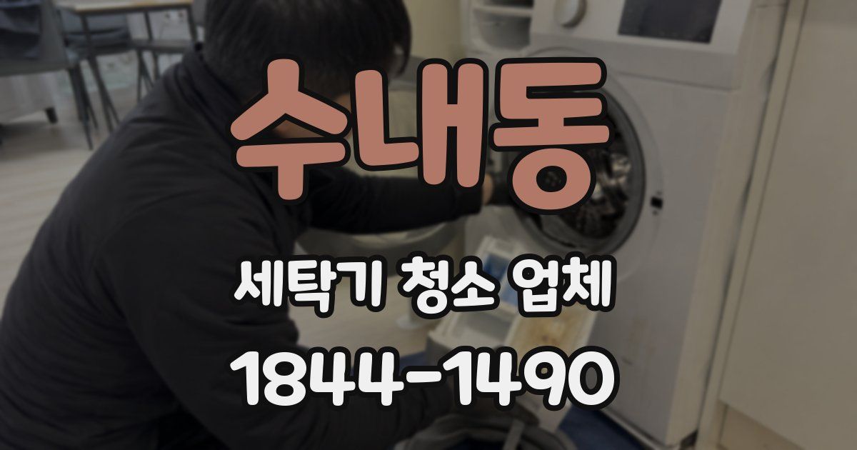 수내동 세탁기 청소 업체