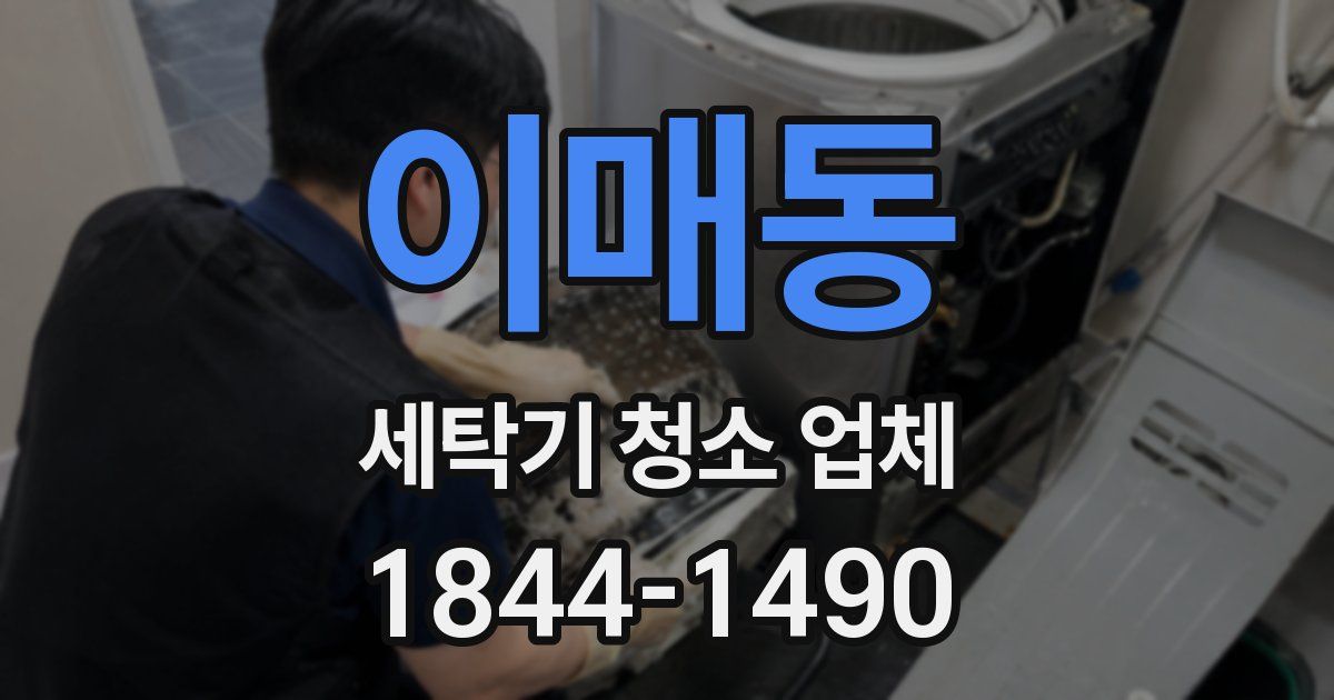 이매동 세탁기 청소 업체