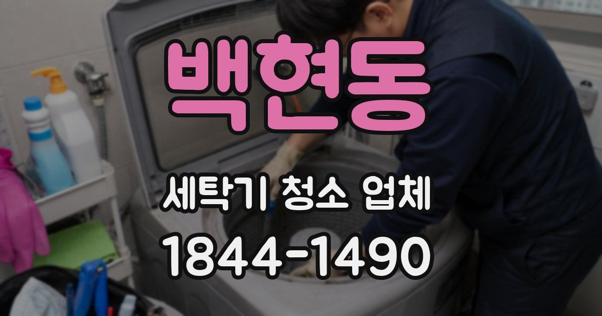 백현동 세탁기 청소 업체