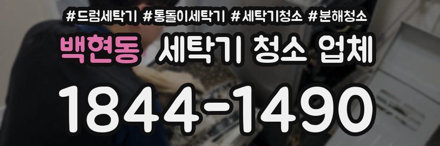 백현동 세탁기 청소 업체