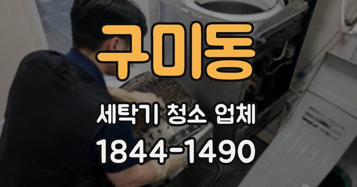 구미동 세탁기 청소 업체
