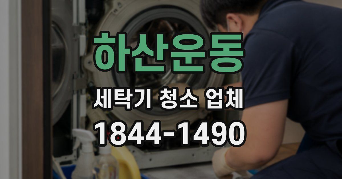 하산운동 세탁기 청소 업체