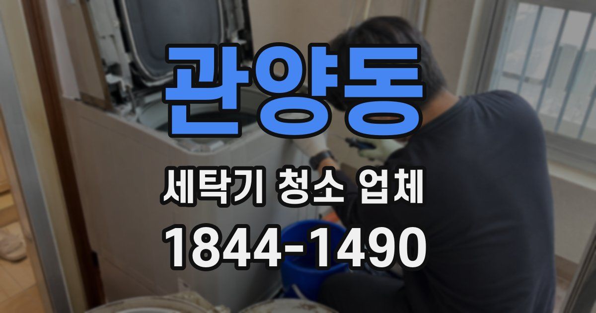 관양동 세탁기 청소 업체