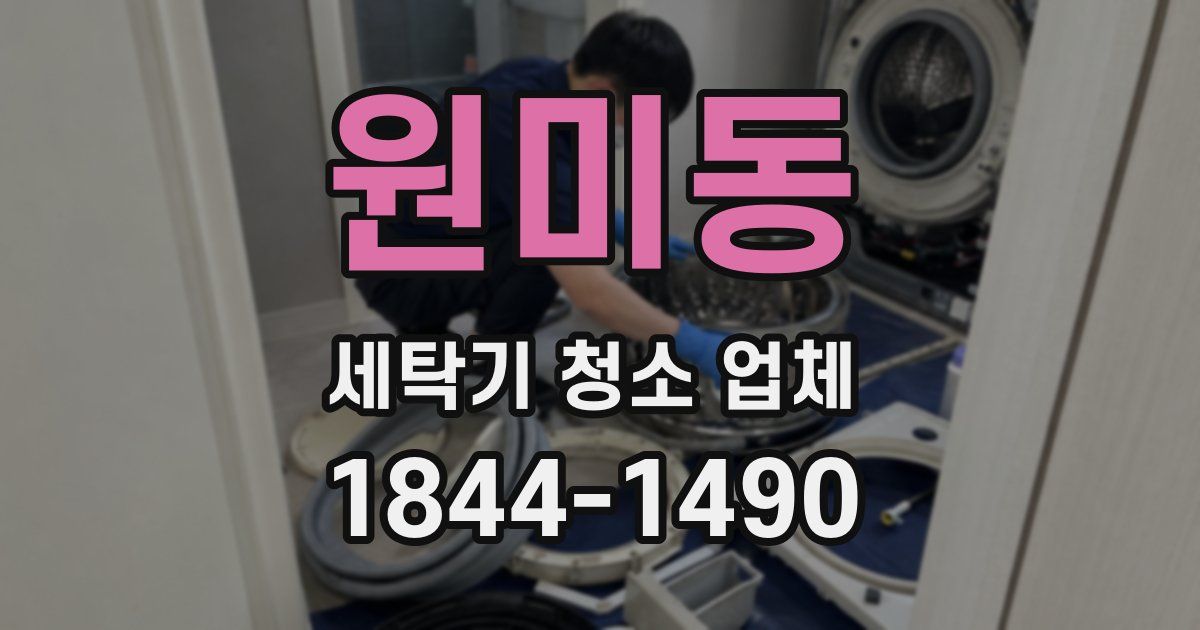 원미동 세탁기 청소 업체