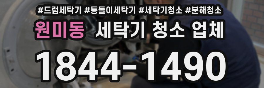 원미동 세탁기 청소 업체