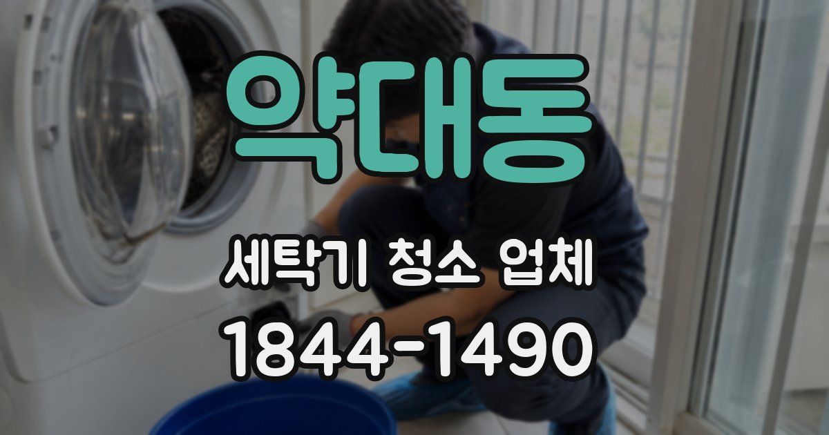 약대동 세탁기 청소 업체
