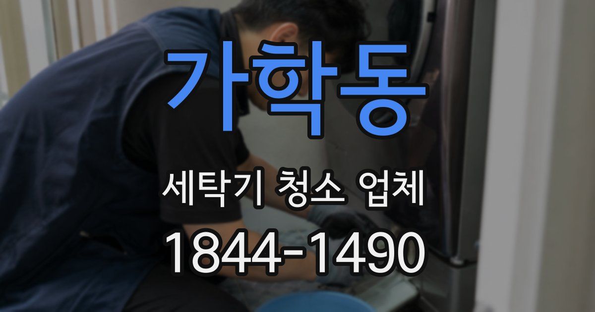 가학동 세탁기 청소 업체