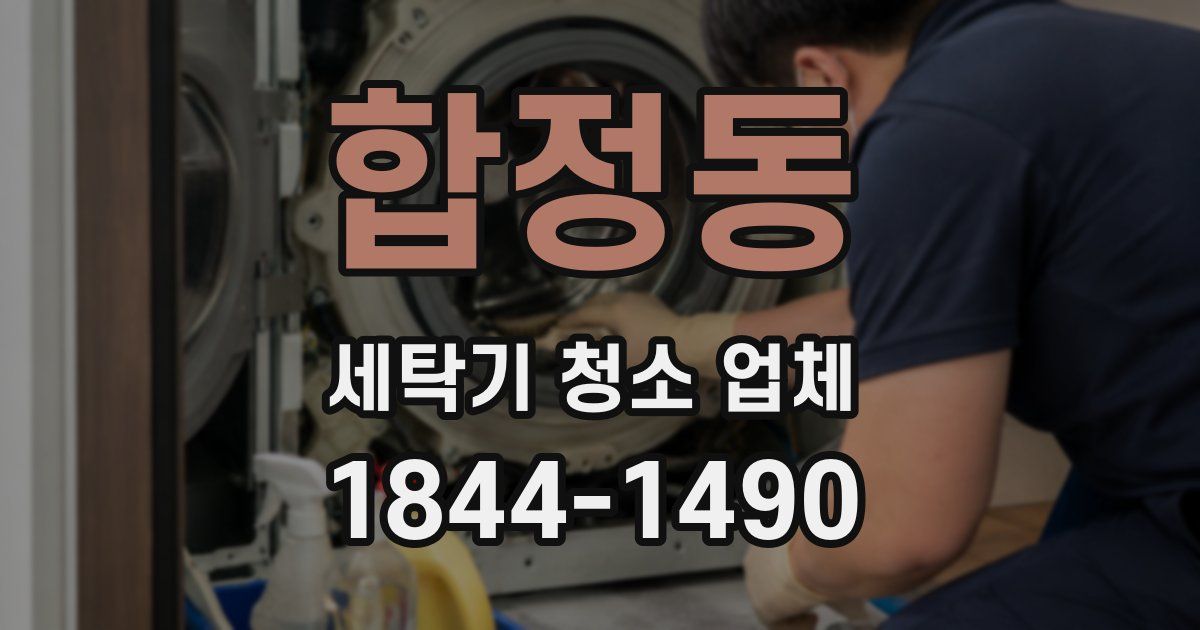 합정동 세탁기 청소 업체