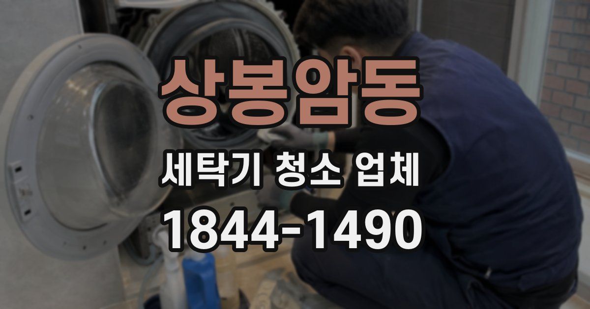 상봉암동 세탁기 청소 업체