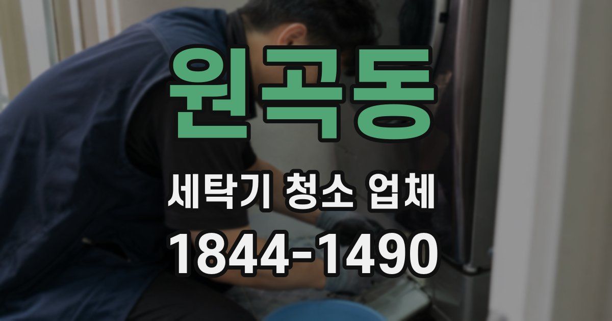 원곡동 세탁기 청소 업체