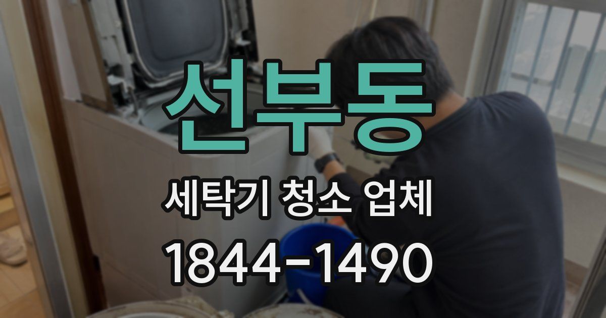 선부동 세탁기 청소 업체