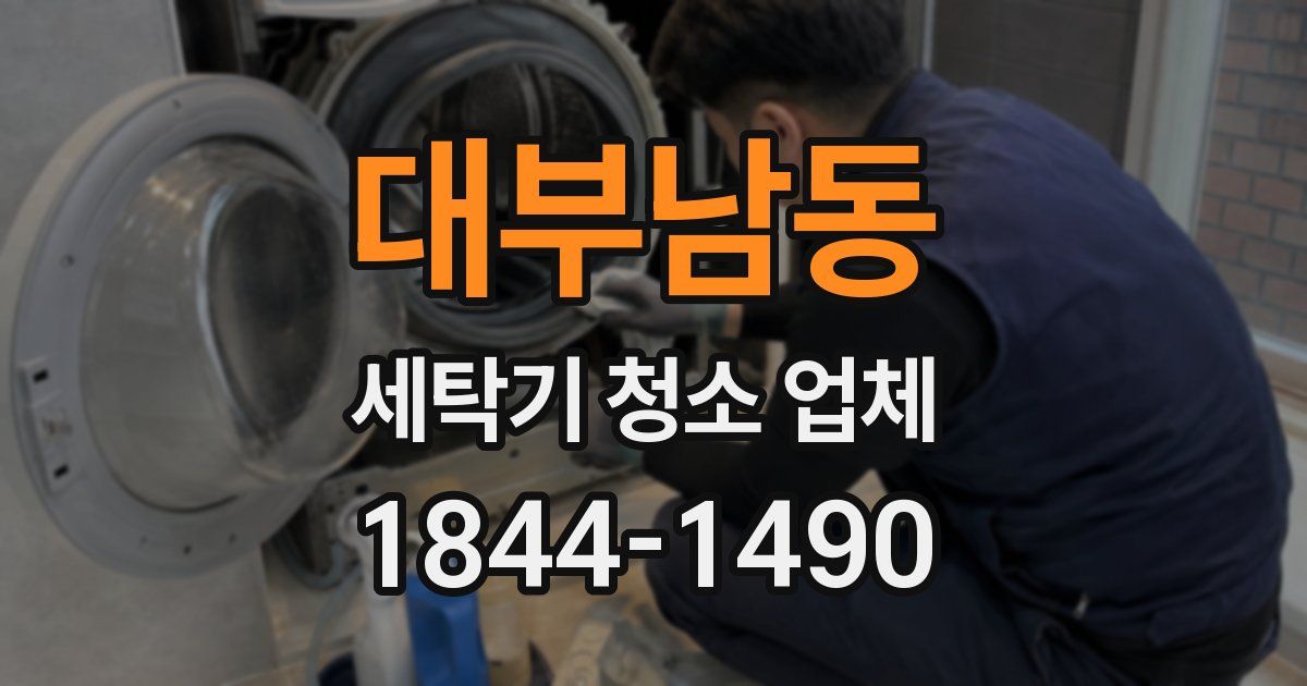 대부남동 세탁기 청소 업체