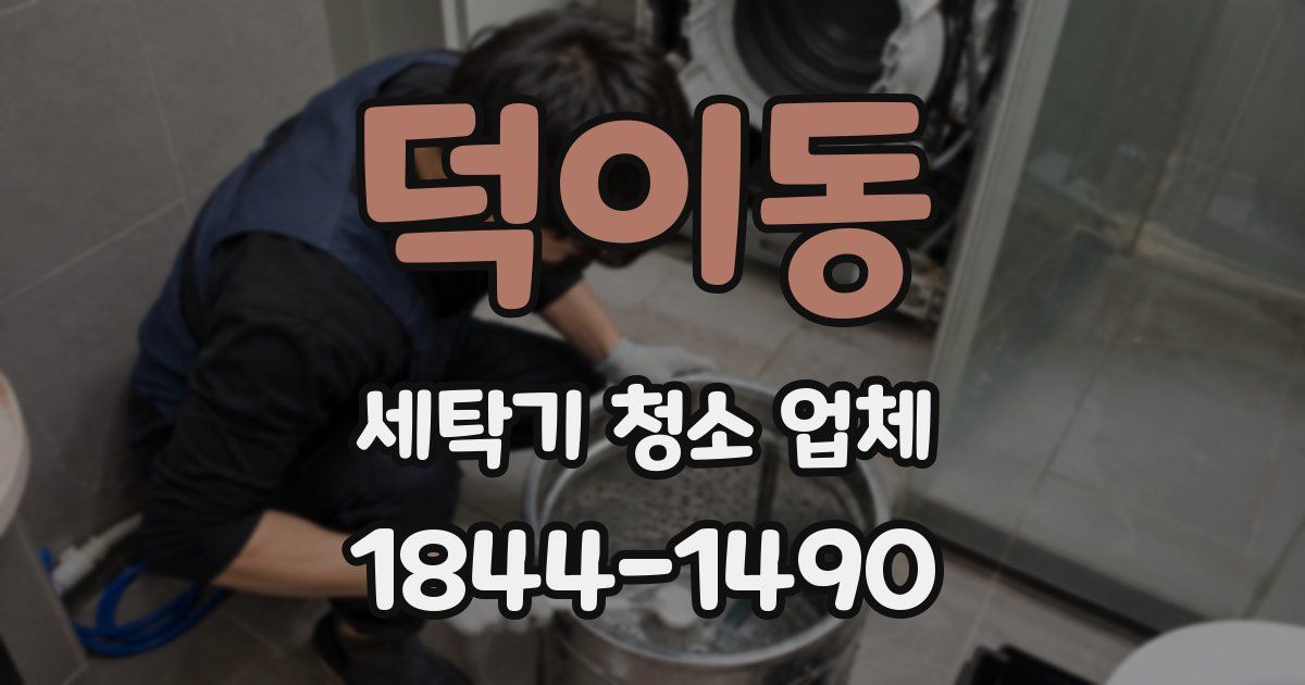 덕이동 세탁기 청소 업체