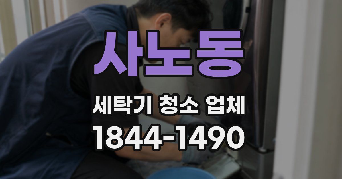 사노동 세탁기 청소 업체