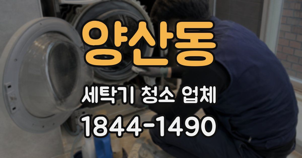 양산동 세탁기 청소 업체
