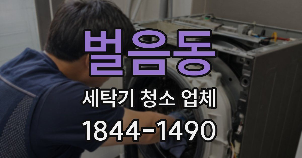 벌음동 세탁기 청소 업체
