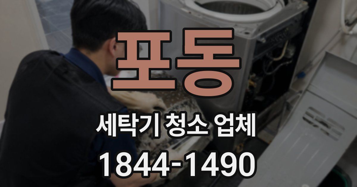포동 세탁기 청소 업체
