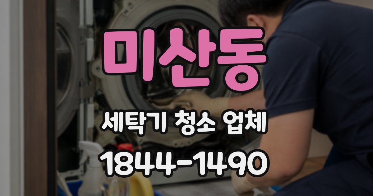 미산동 세탁기 청소 업체
