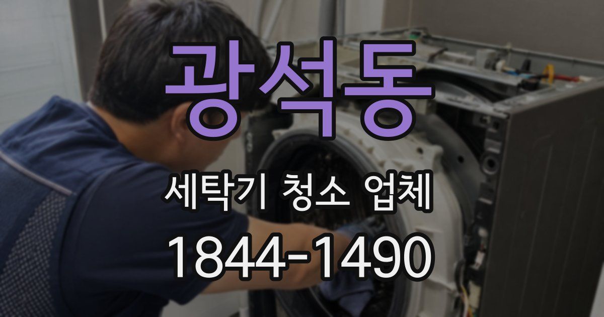 광석동 세탁기 청소 업체