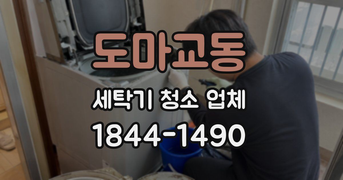 도마교동 세탁기 청소 업체