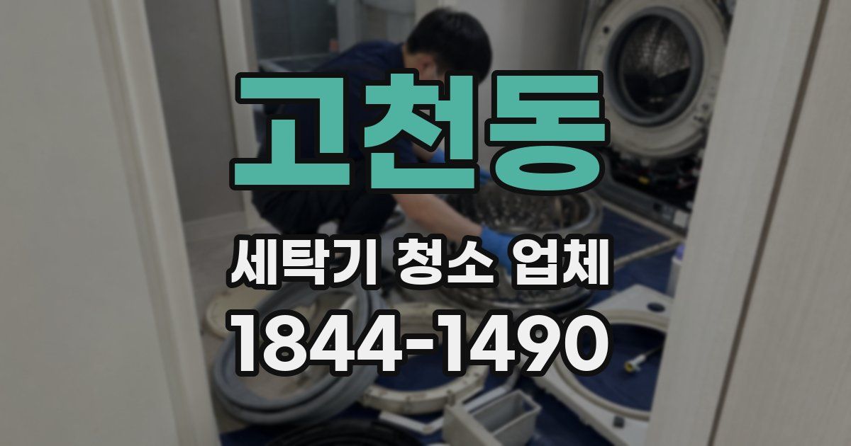 고천동 세탁기 청소 업체