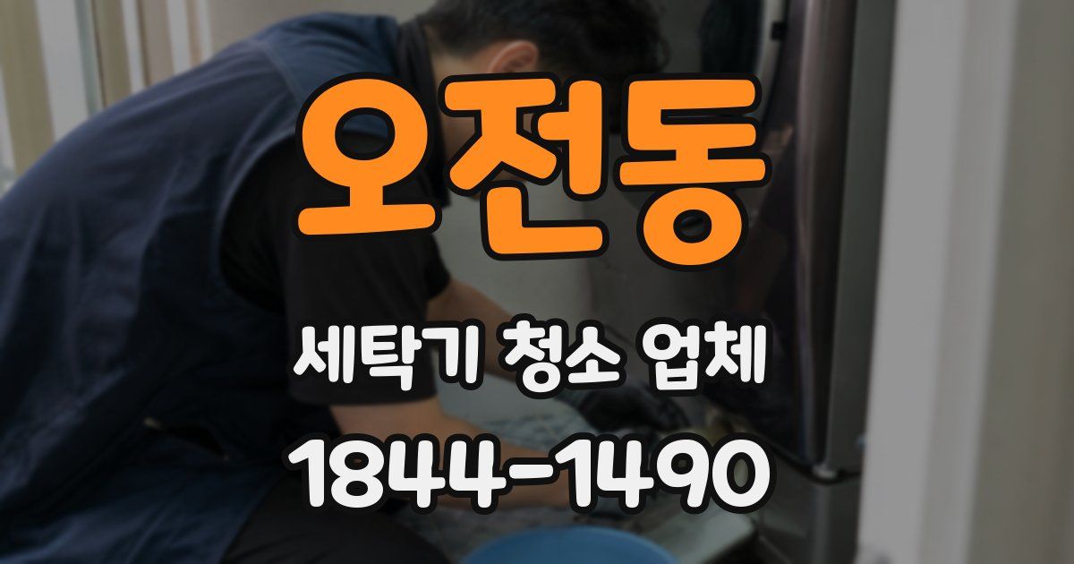 오전동 세탁기 청소 업체
