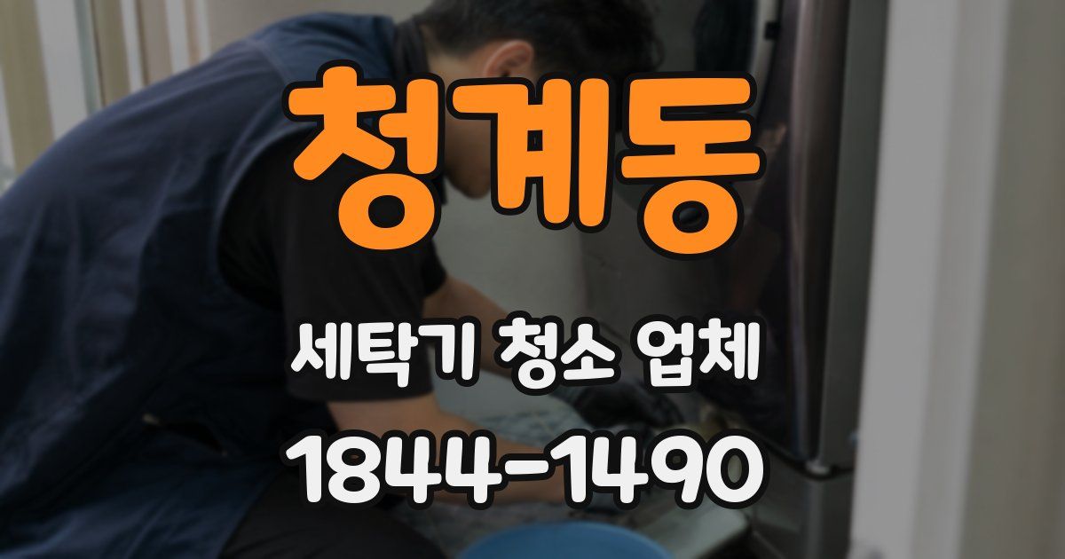 청계동 세탁기 청소 업체
