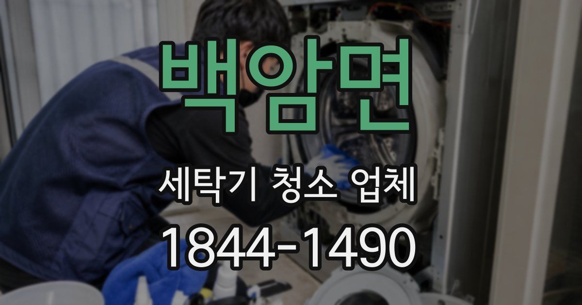 백암면 세탁기 청소 업체