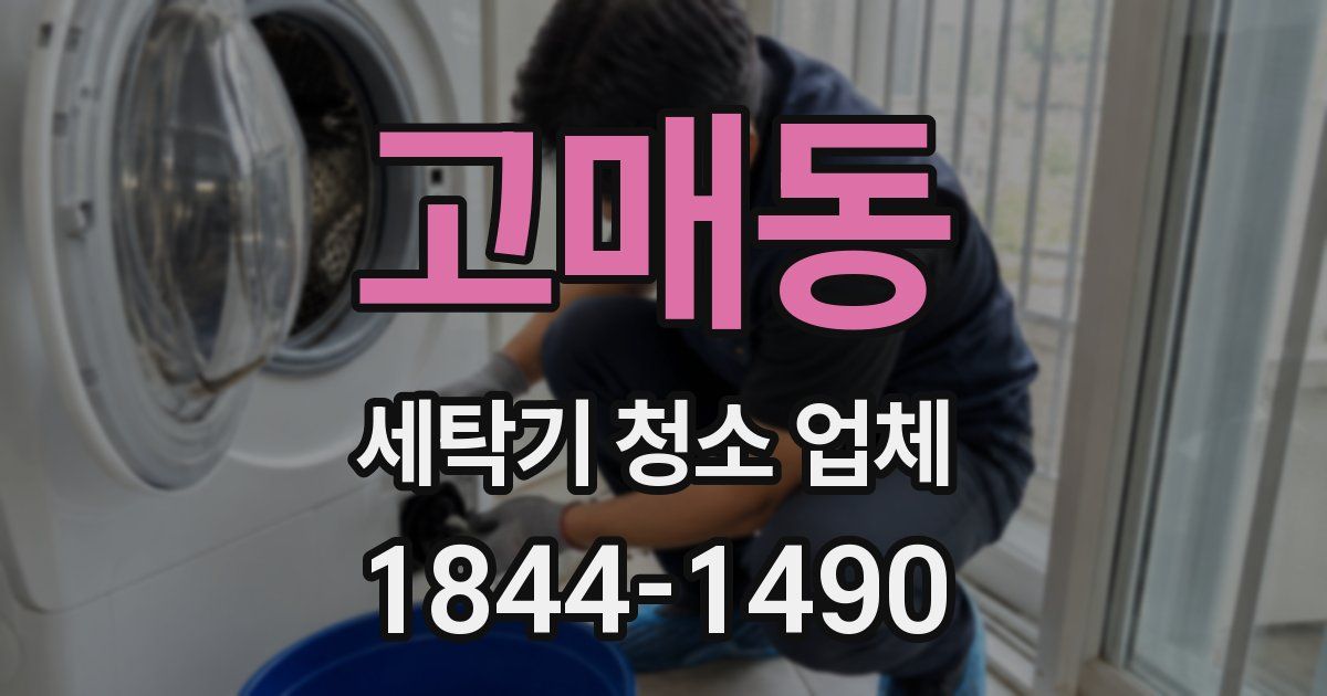 고매동 세탁기 청소 업체