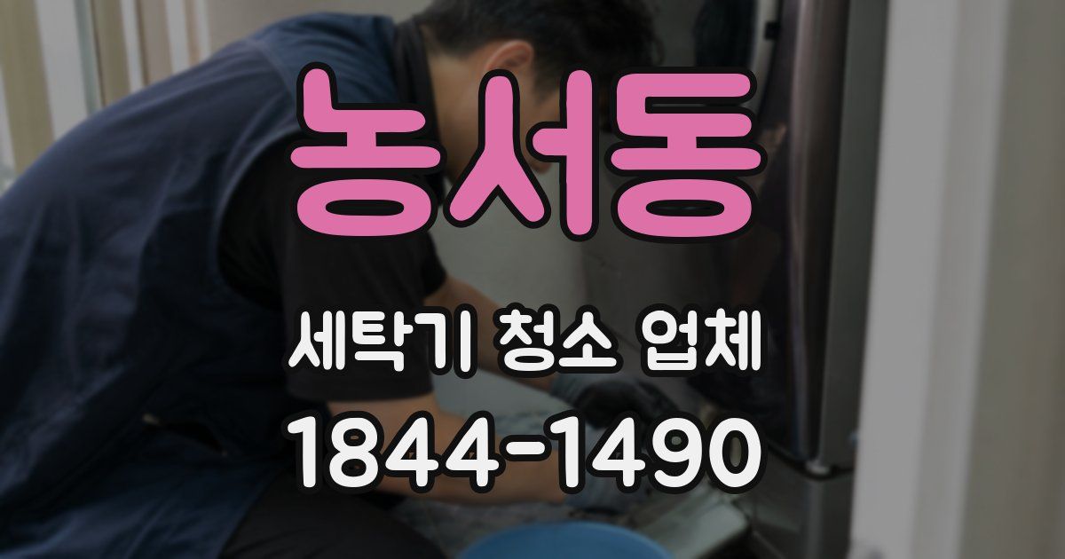 농서동 세탁기 청소 업체