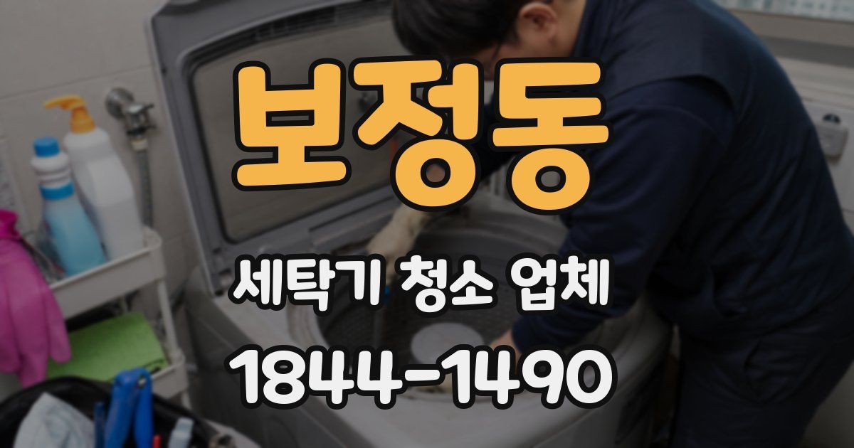 보정동 세탁기 청소 업체
