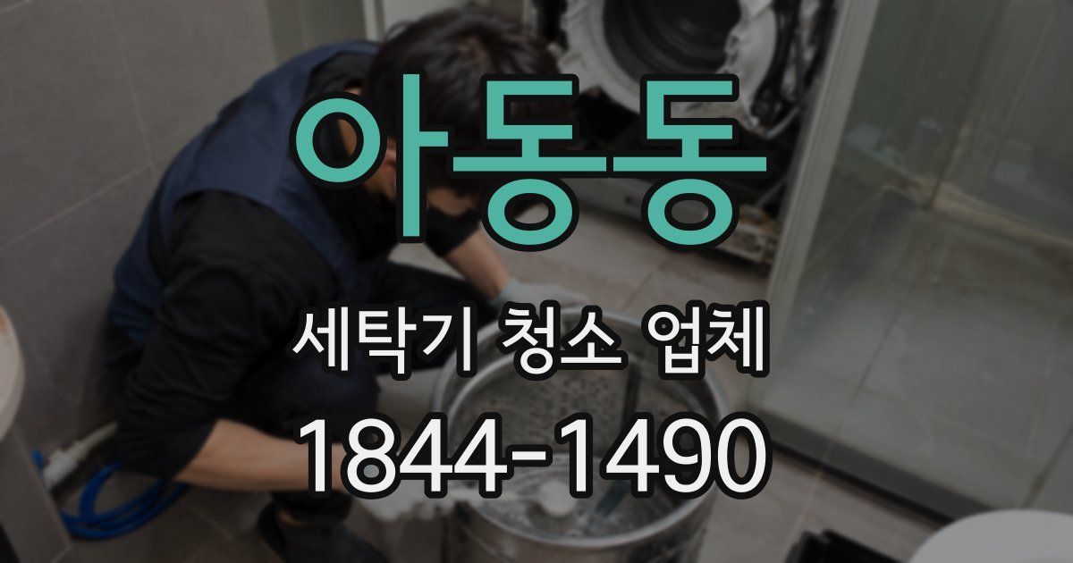 아동동 세탁기 청소 업체