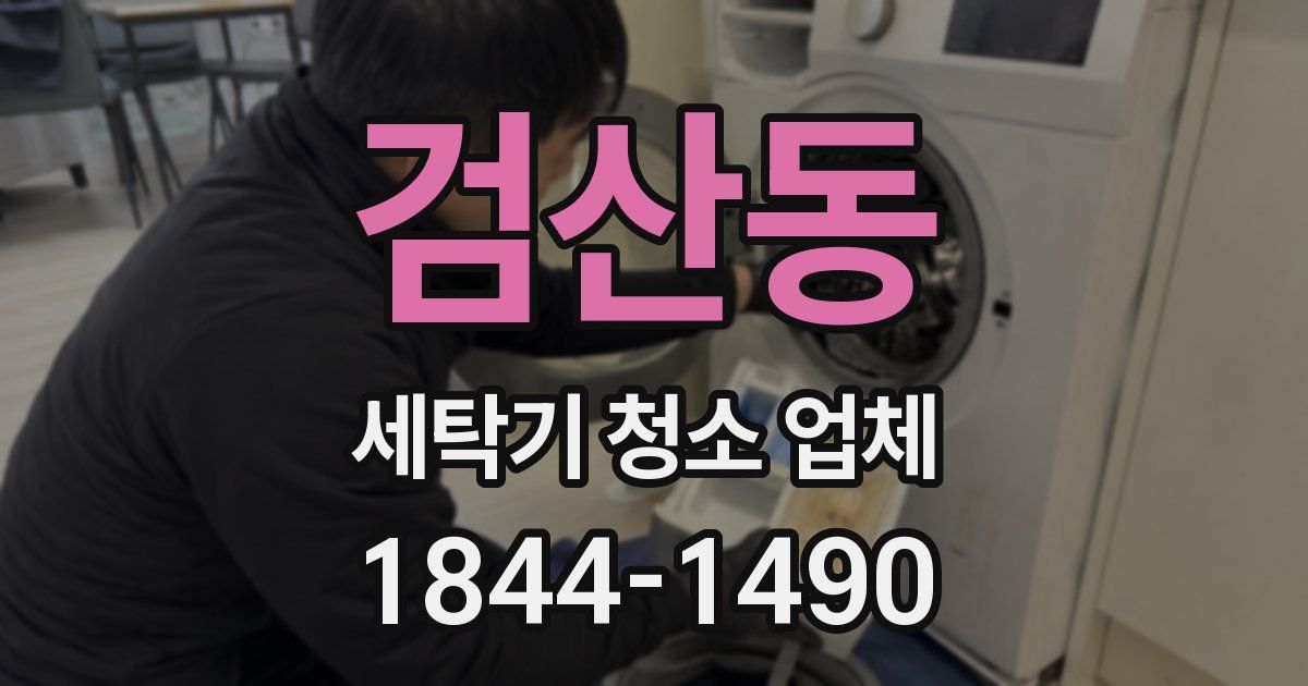 검산동 세탁기 청소 업체