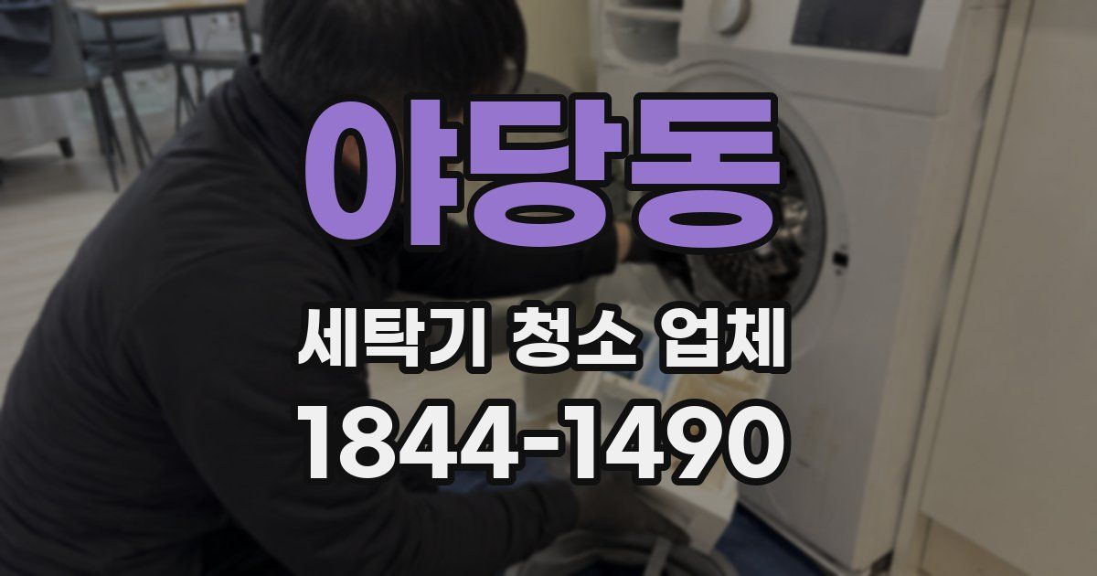 야당동 세탁기 청소 업체