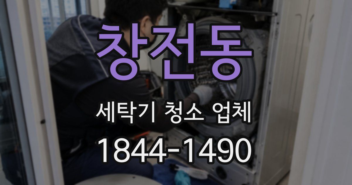 창전동 세탁기 청소 업체