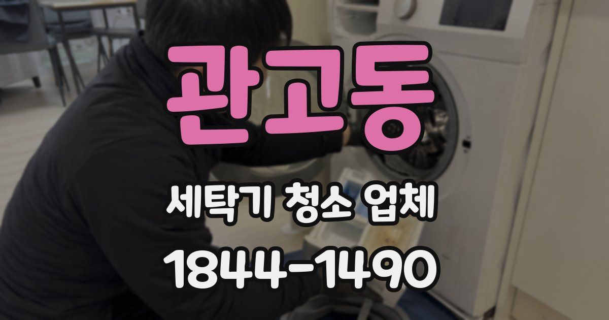관고동 세탁기 청소 업체