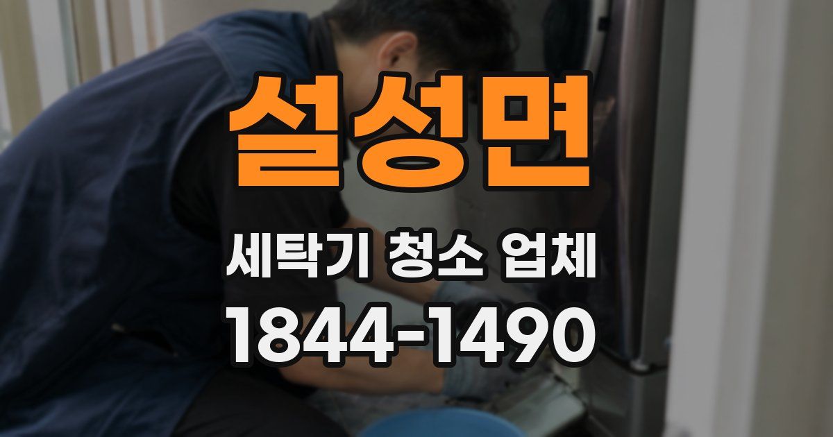 설성면 세탁기 청소 업체