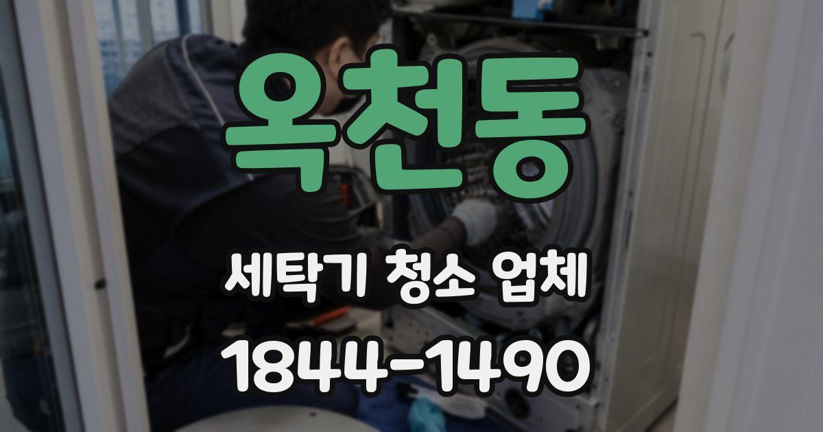 옥천동 세탁기 청소 업체