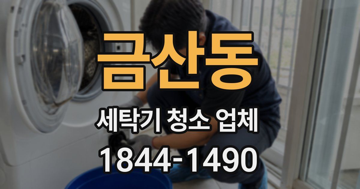 금산동 세탁기 청소 업체