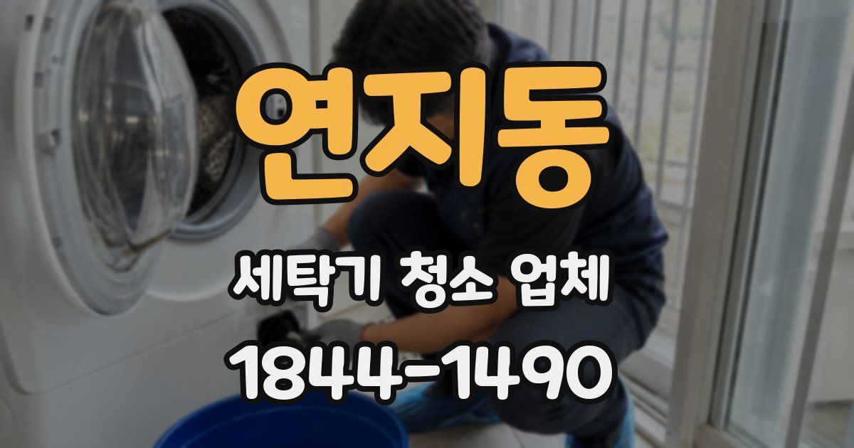 연지동 세탁기 청소 업체