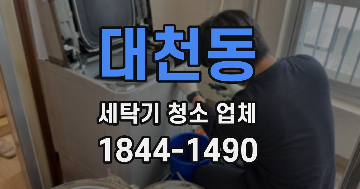 대천동 세탁기 청소 업체