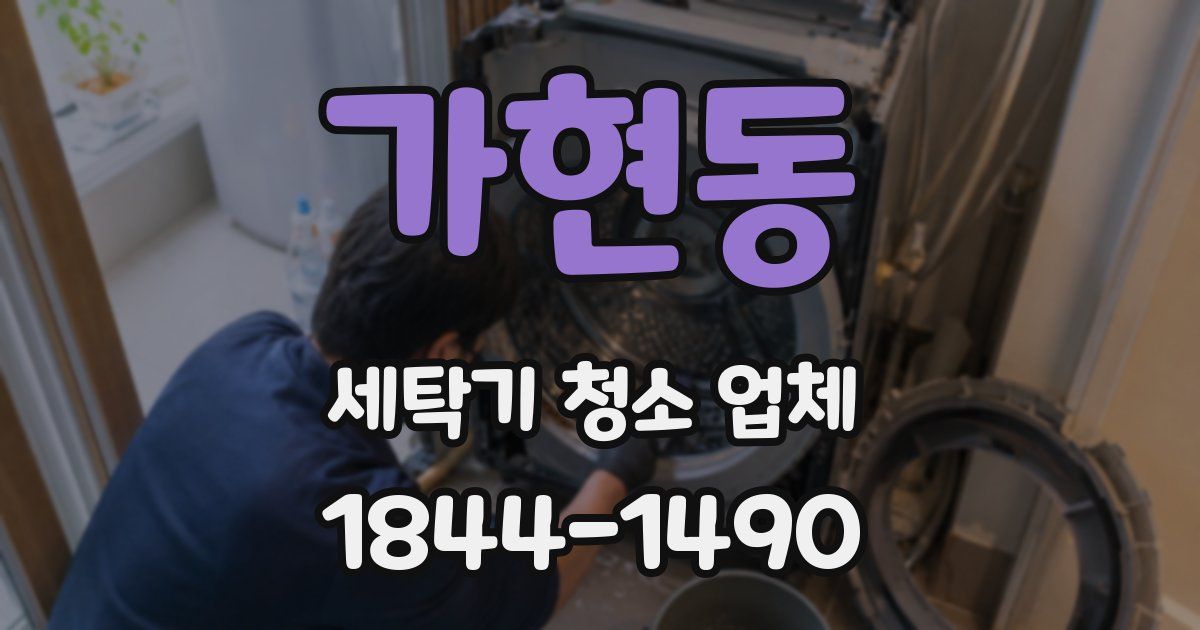 가현동 세탁기 청소 업체