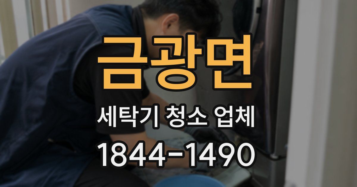금광면 세탁기 청소 업체