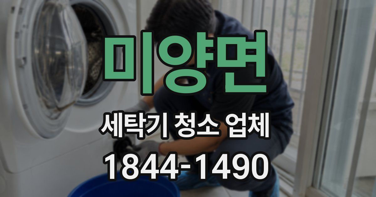 미양면 세탁기 청소 업체
