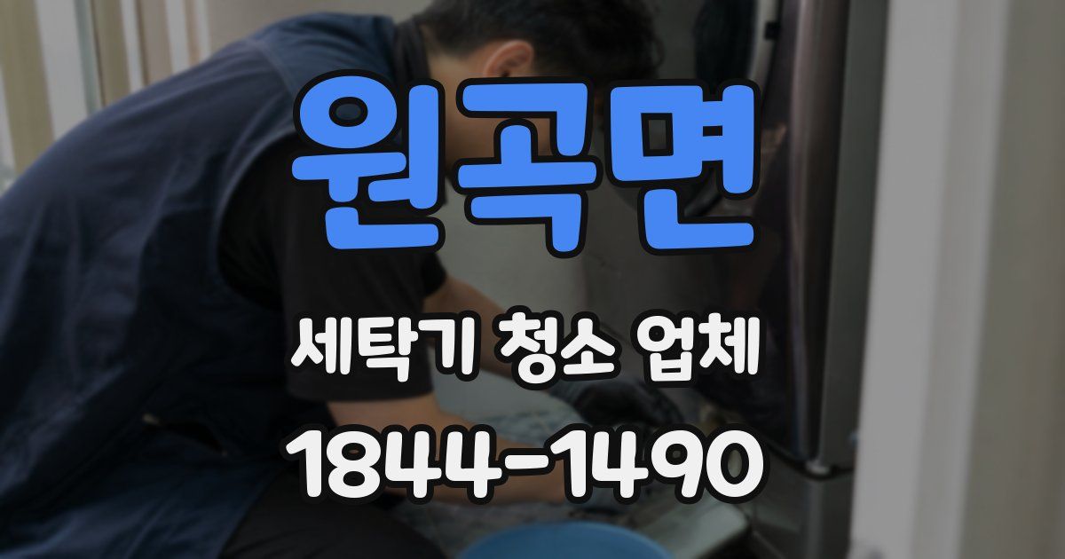 원곡면 세탁기 청소 업체