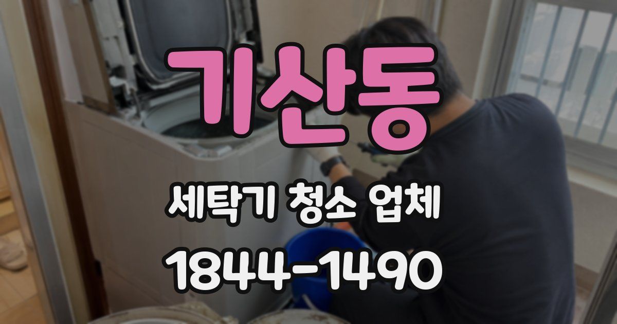 기산동 세탁기 청소 업체